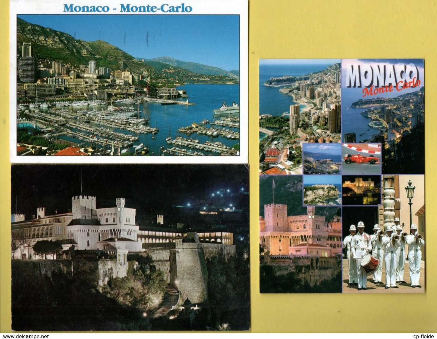 MONACO . " ILLUMINATIONS DU PALAIS PRINCIER ", " LE PORT " & " MULTI-VUES " . 3 CPM - Réf. N°28930 - - Collections & Lots