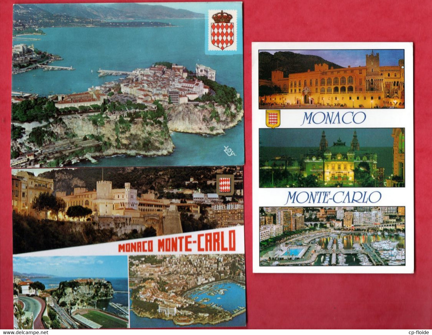 MONACO . " VUE AÉRIENNE DU ROCHER DE LA PRINCIPAUTÉ DE MONACO " & " 2 MULTI-VUES " . 3 CPM - Réf. N°28931 - - Colecciones & Lotes