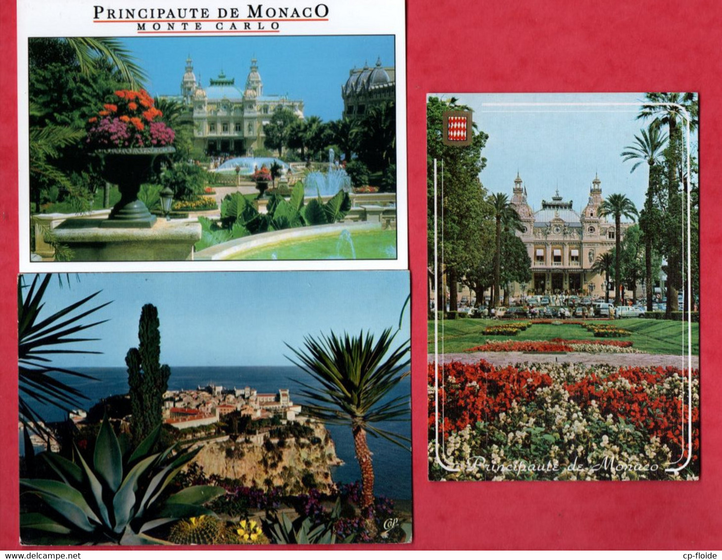 MONACO . " LE CASINO ", " LE ROCHER DES GRIMALDI " & " LE CASINO DEPUIS LES JARDINS " . 3 CPM - Réf. N°28932 - - Collezioni & Lotti