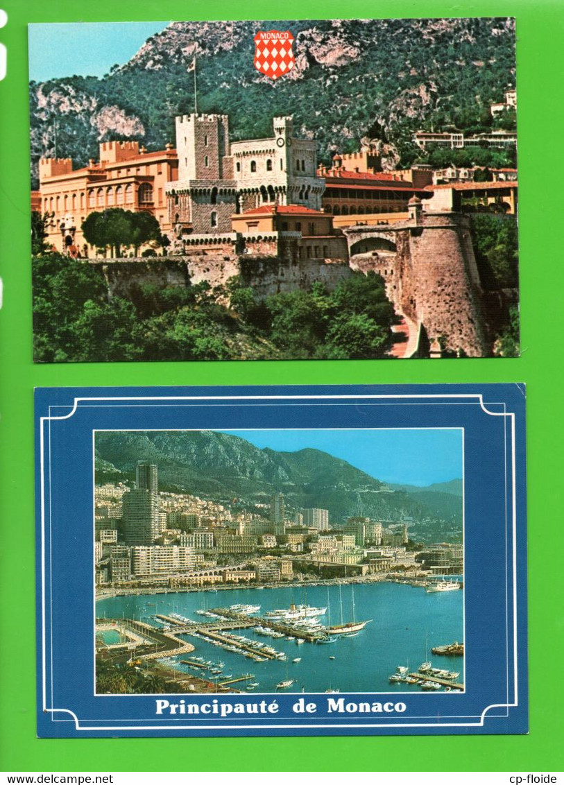 MONACO . " LE PALAIS VUE DES REMPARTS " & " LE PORT, LA PISCINE ET MONTE-CARLO " . 2 CPM - Réf. N°28939 - - Verzamelingen