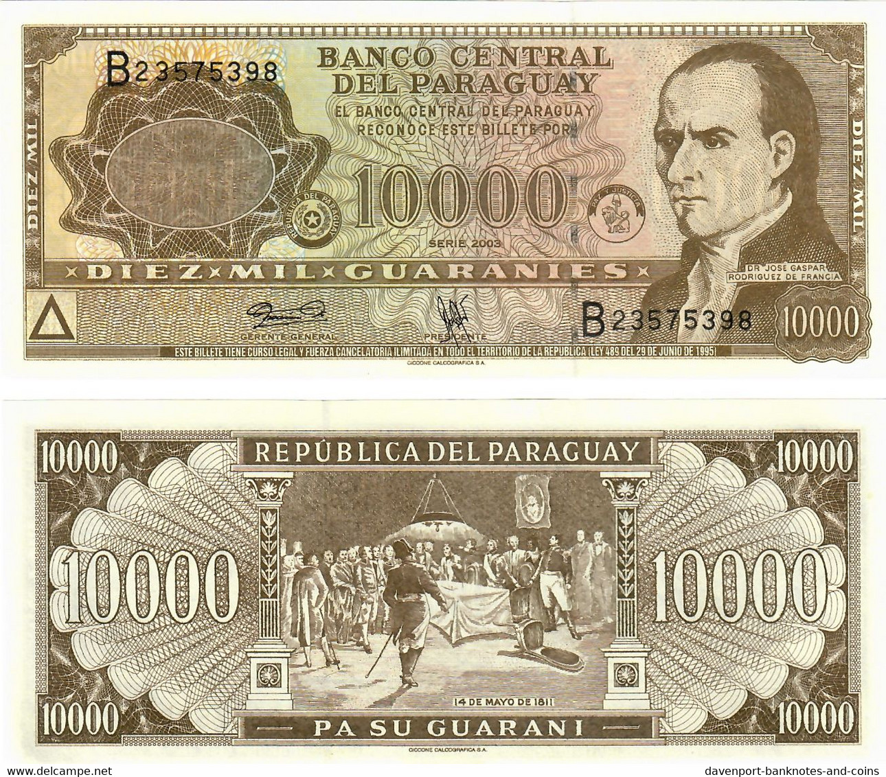 Paraguay 10000 Guaranies 2003 UNC - Paraguay