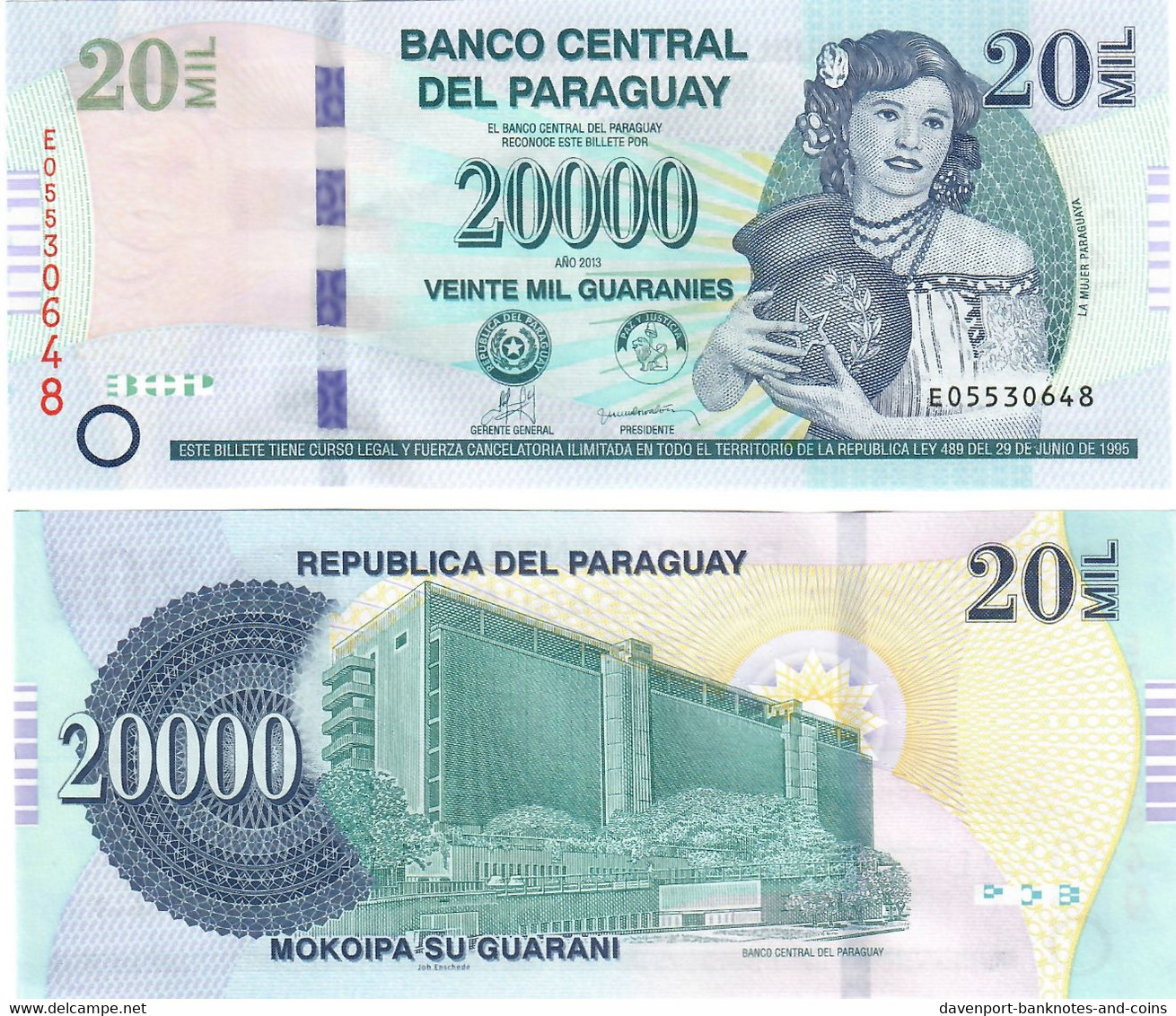 Paraguay 20000 Guaranies 2013 UNC - Paraguay