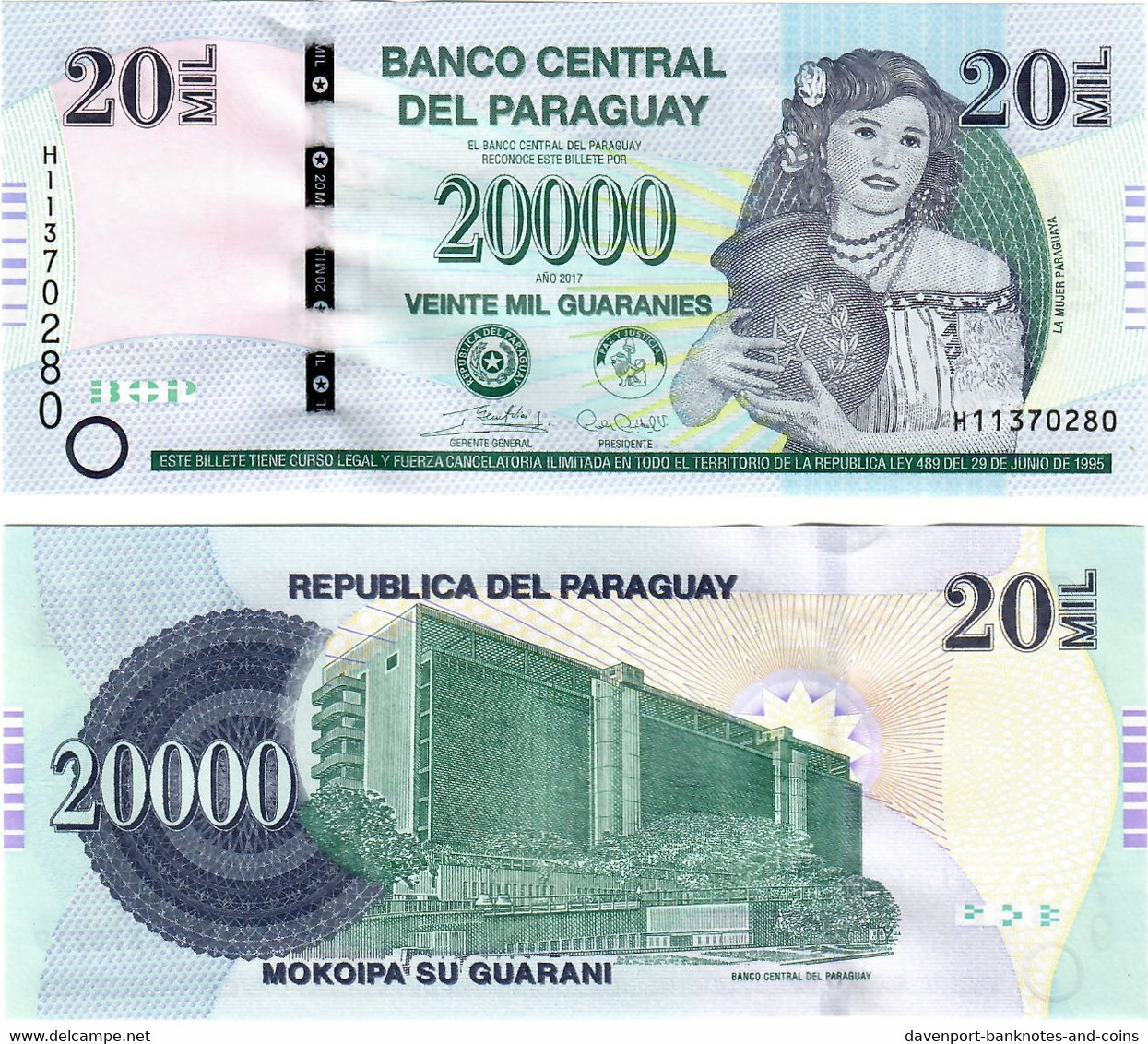 Paraguay 20000 Guaranies 2017 UNC - Paraguay