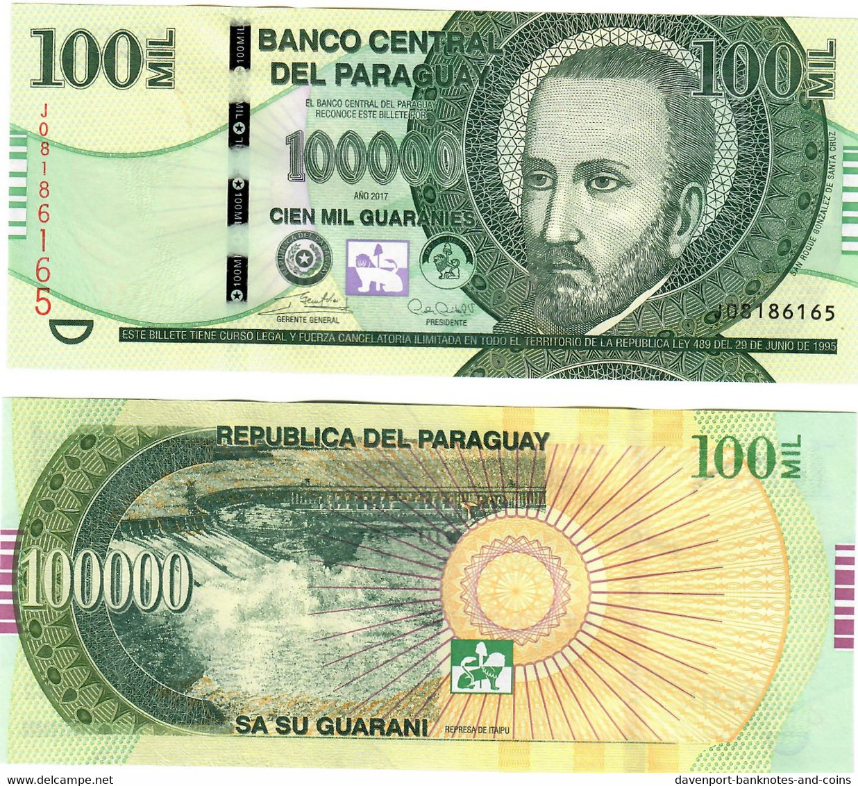 Paraguay 100000 Guaranies 2017 UNC - Paraguay