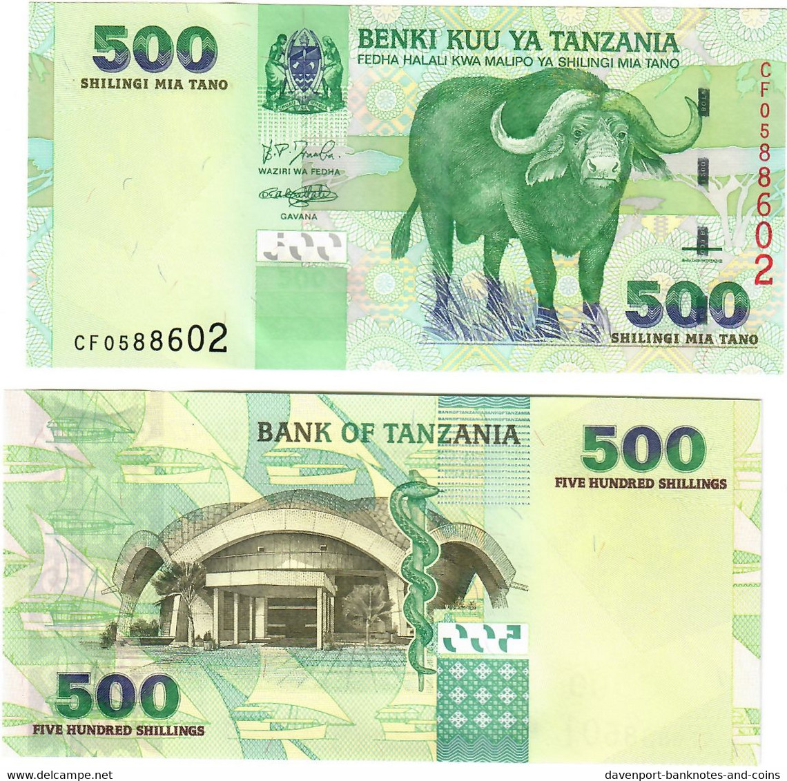Tanzania 500 Shillings 2003 UNC - Tanzanie