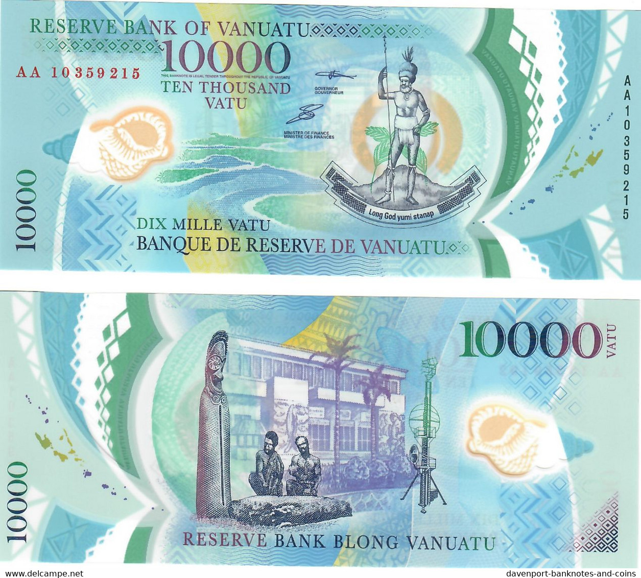 Vanuatu 10000 Vatu 2010 UNC - Vanuatu