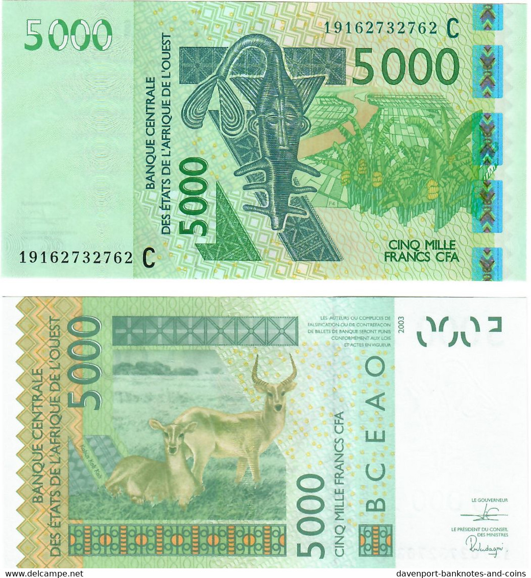 Burkina Faso 5000 Francs 2019 UNC (West African States CFA) - Burkina Faso