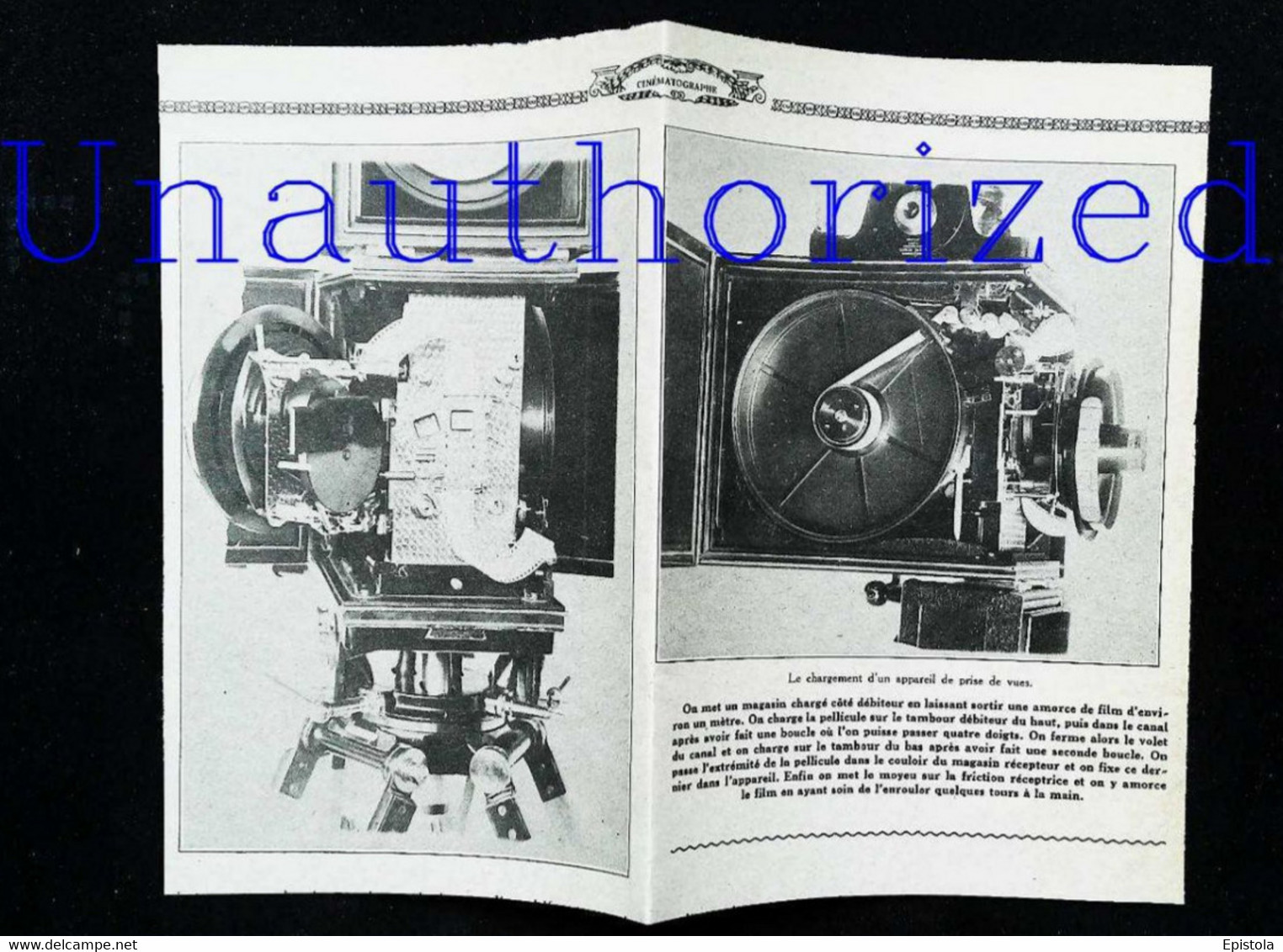 ► PROJECTEUR Cinematographique Précurseur - Coupure De Presse Originale Début XX (Encadré Photo) - Projectoren