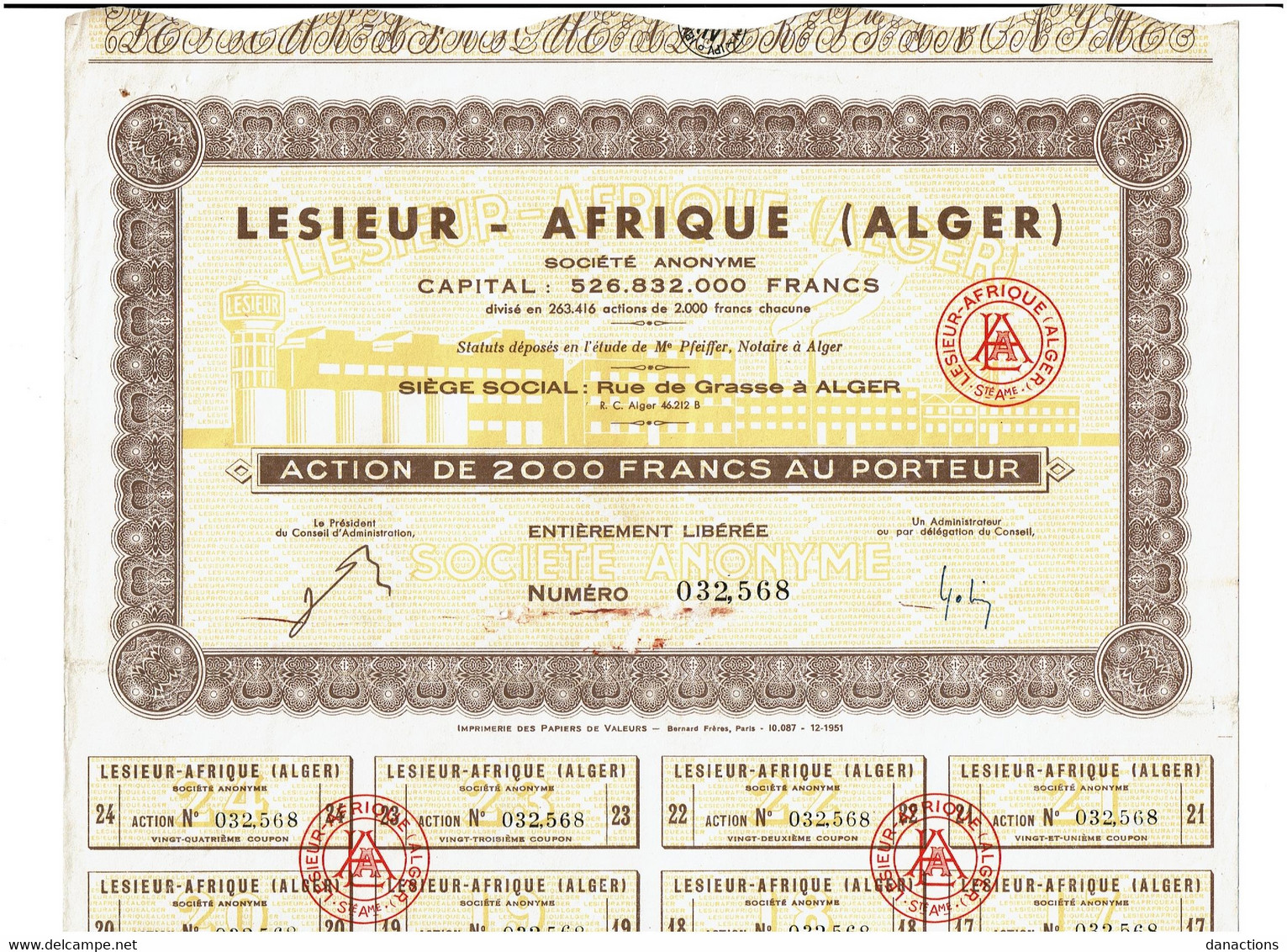 ALGERIE. LESIEUR-AFRIQUE (ALGER).   DECO - Altri & Non Classificati