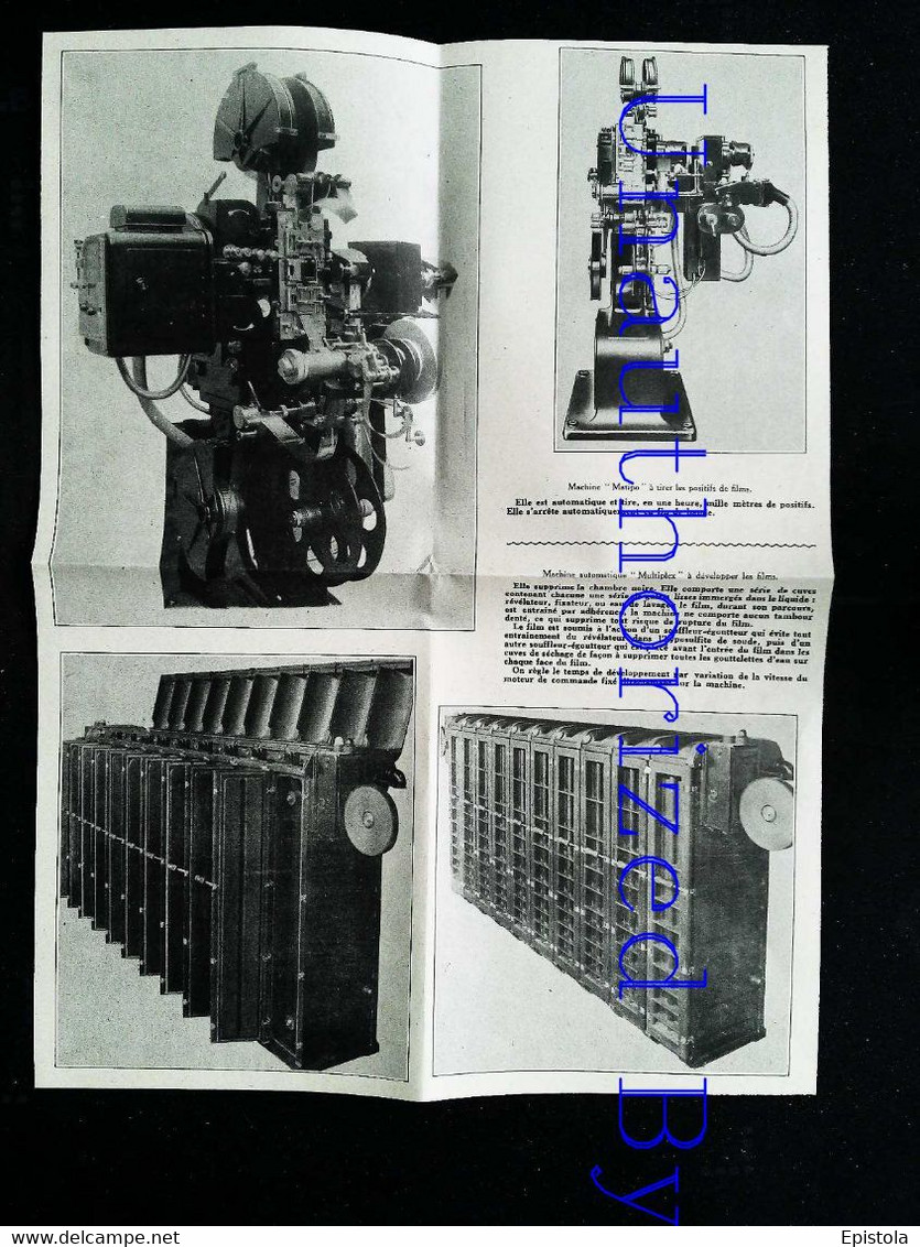 ► MACHINE Cinématographique Developeuse De Films  (MATIPO)  - Coupure De Presse Originale Début XX (Encadré Photo) - Maschinen