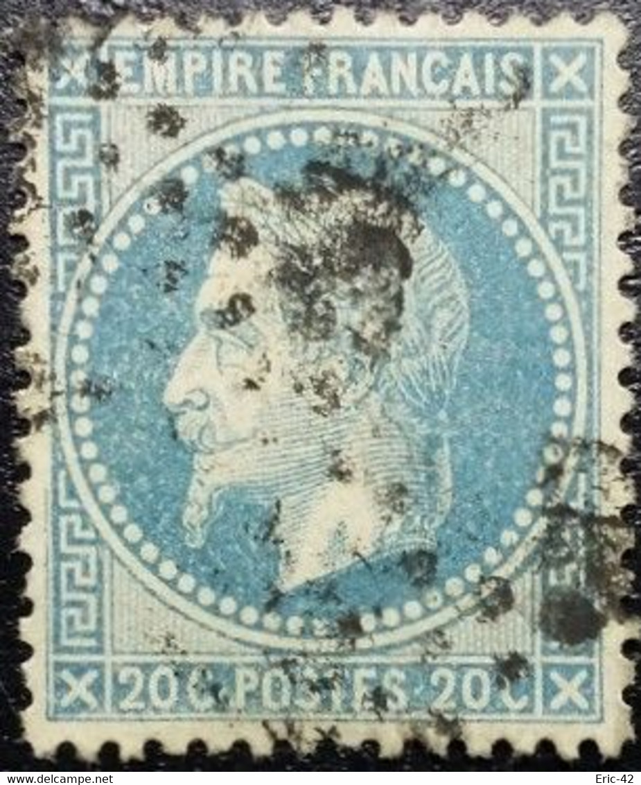 N°29A. Napoléon 20c Bleu. Oblitéré - 1863-1870 Napoléon III Lauré