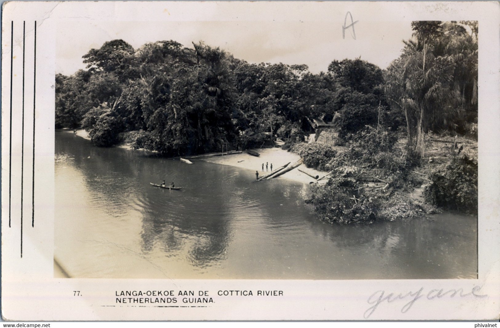 T.P. CIRCULADA , SURINAME / SURINAM ,  LANGA OEKOE AAN DE COTTICA RIVIER , NETHERLANDS GUIANA - Suriname