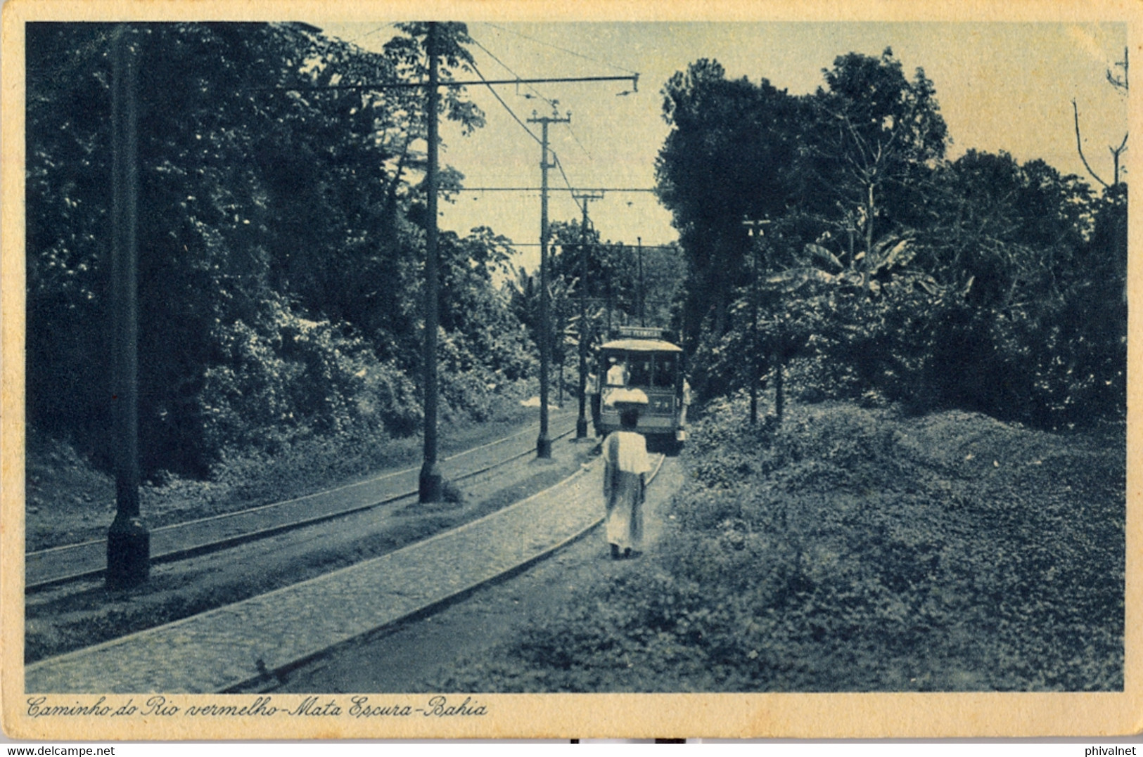 1929  T.P. NO CIRCULADA , BRASIL - CAMINHO DO RIO VERMELHO , MATA ESCURA , BAHIA - Salvador De Bahia