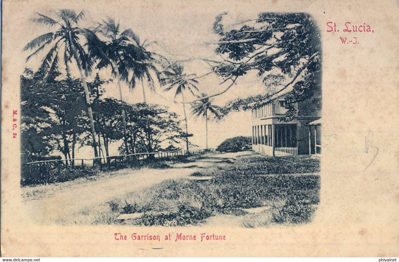 T.P.  NO CIRCULADA  , SANTA LUCIA , THE GARRISON AT MORNE FORTUNE - St. Lucia