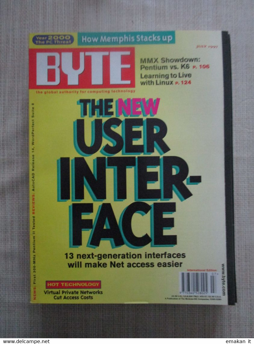 # RIVISTA INFORMATICA BYTE 1996 / 1997 / 1998 VARI NUMERI DISPONIBILI - Computer Sciences