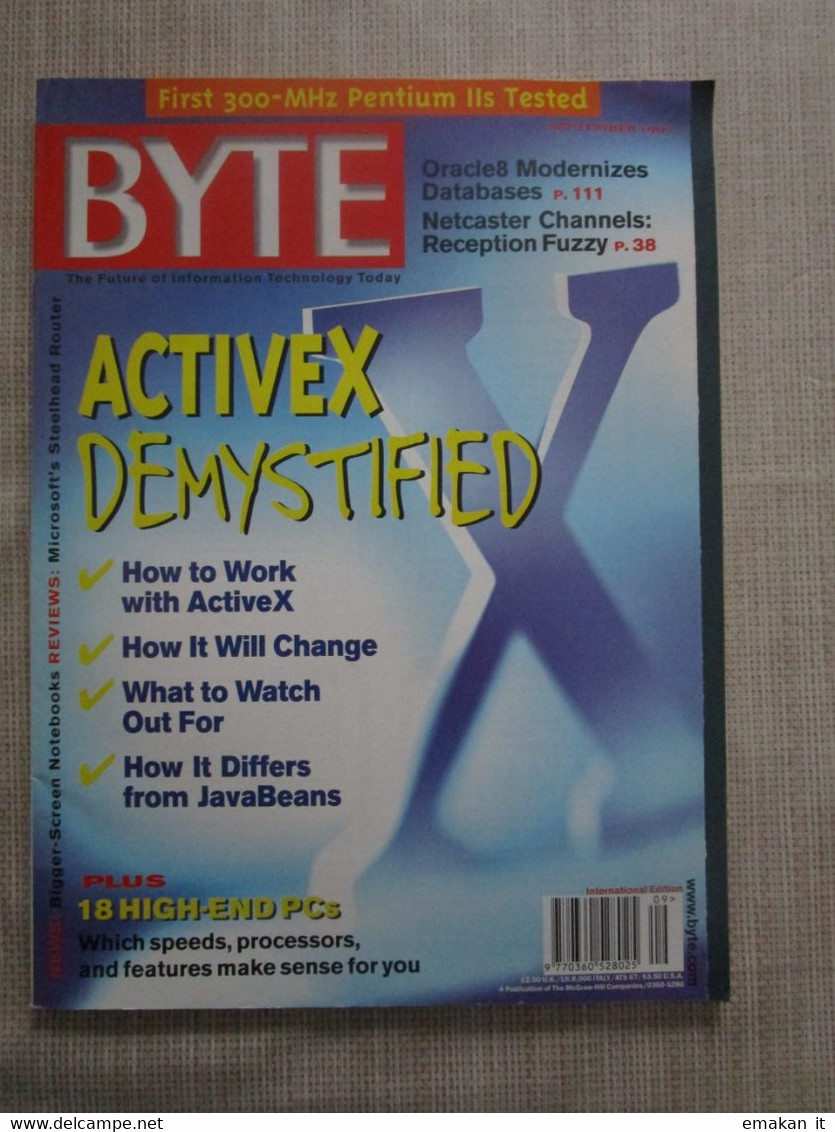 # RIVISTA INFORMATICA BYTE 1996 / 1997 / 1998 VARI NUMERI DISPONIBILI - Informatique