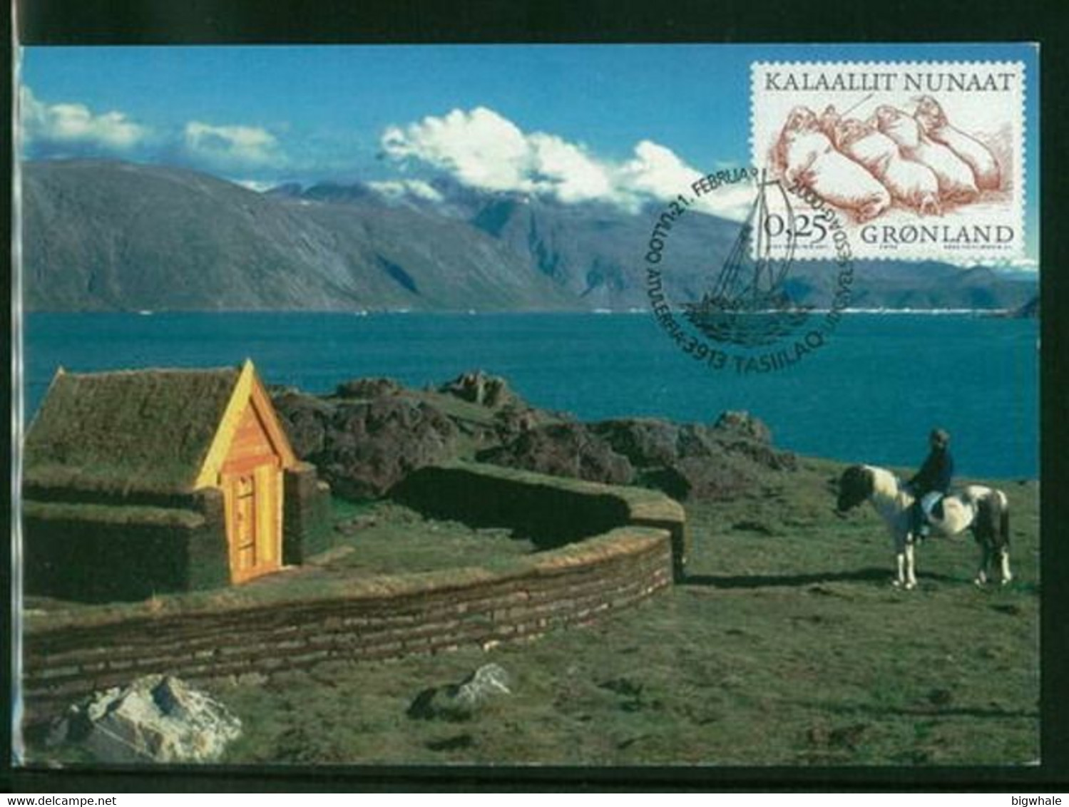 Greenland 2000 Old House Maximum Card 1V ** - Covers & Documents