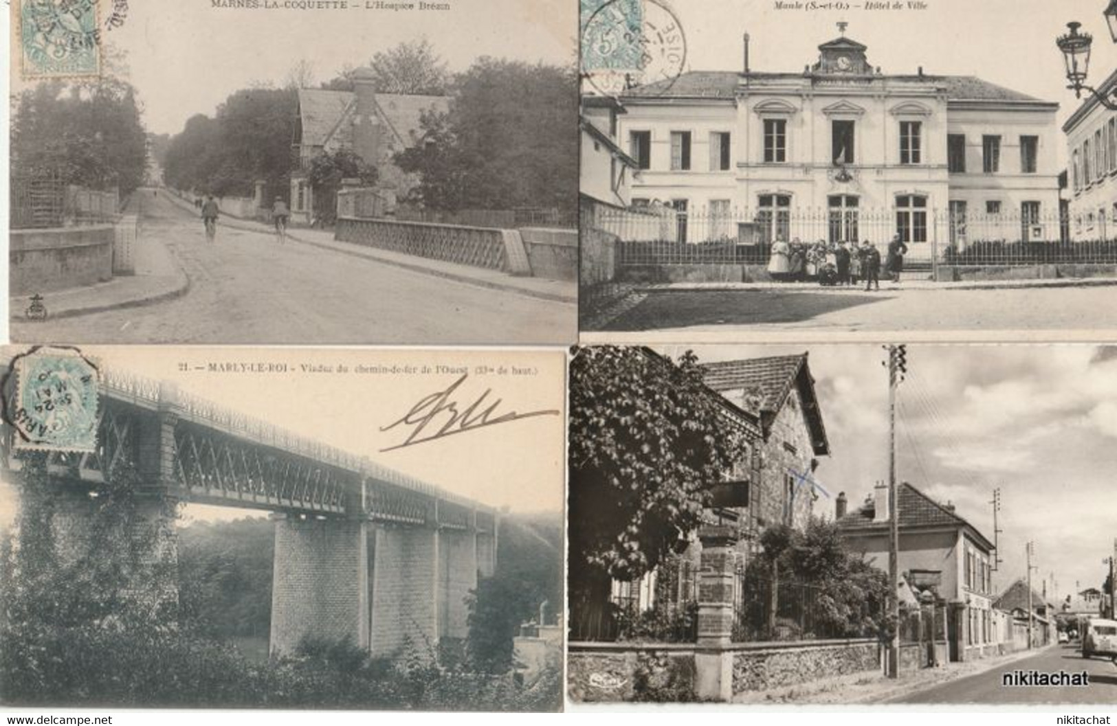 YVELINES-Joli lot 190 cartes postales toutes scannées-