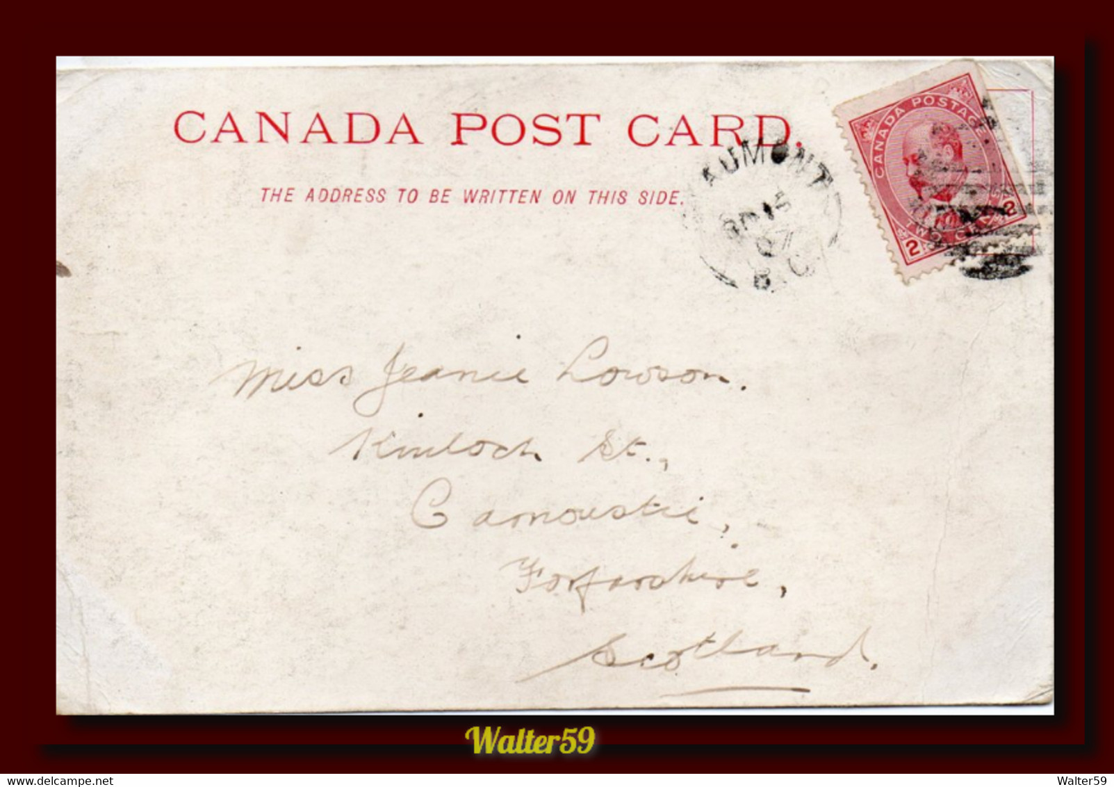 1907 Canada Postcard VICTORIA Governement Building Posted AUMONT To GB 2scans - Historia Postale