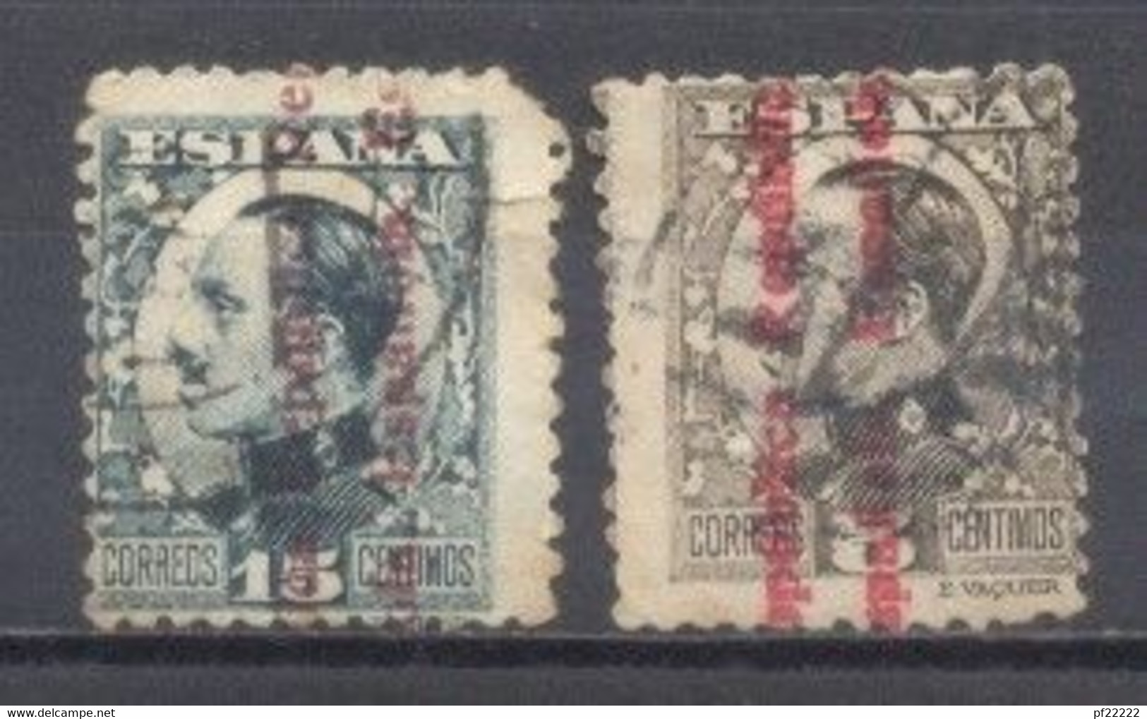 España,1931, Usado, Edifil ,594 Y 596,sobrecargados - Altri & Non Classificati