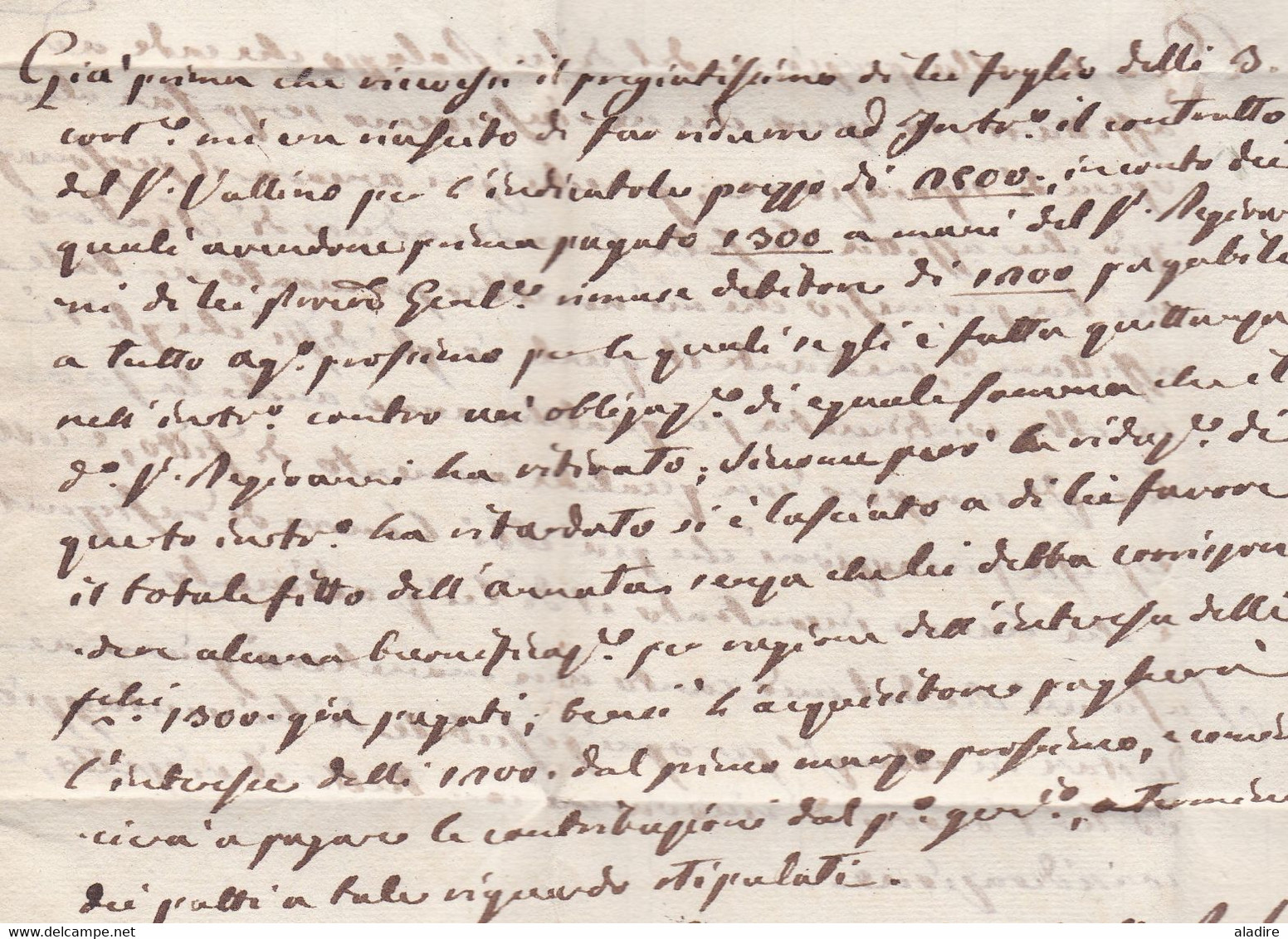 1812 - marque postale 106 CAZAL Casale (dept de Marengo - Alessandria) sur lettre pliée de 2 p. de Cafaleli vers Mantova