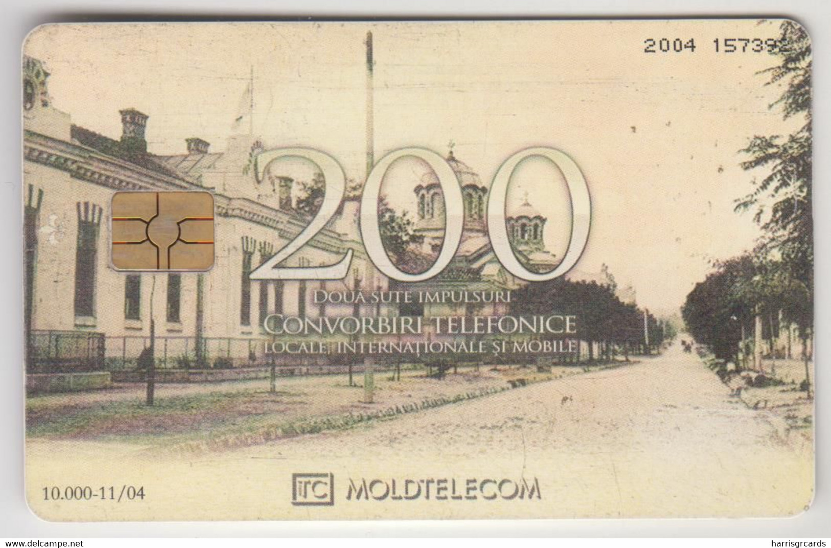 MOLDOVA - Strada Sinadinovski-Comunita Girbovat, Chip:GEM5 (Red), Moldtelecom 200 Units, 11/04, Tirage 10.000,used - Moldavie