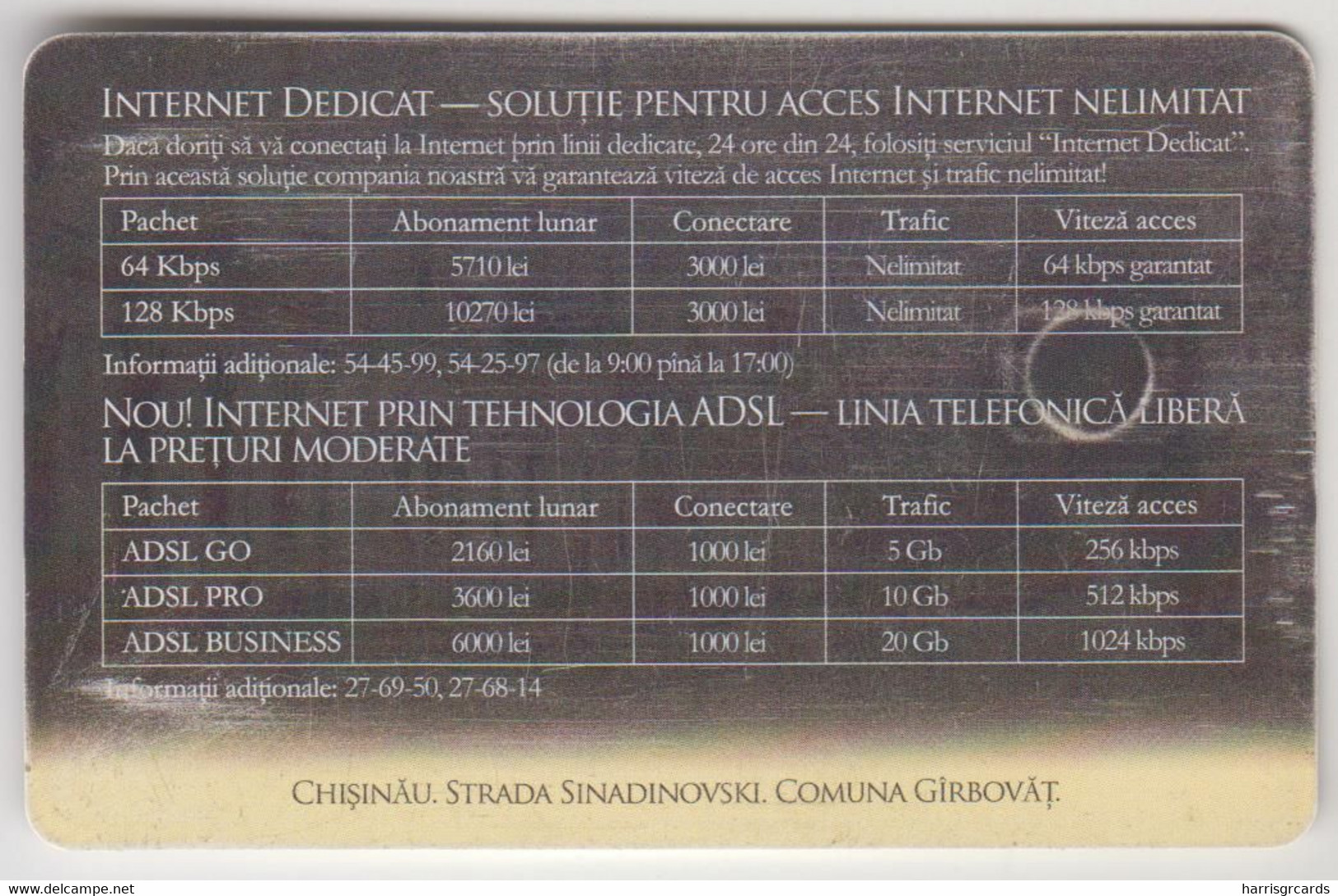 MOLDOVA - Strada Sinadinovski-Comunita Girbovat, Chip:GEM5 (Red), Moldtelecom 200 Units, 11/04, Tirage 10.000,used - Moldova