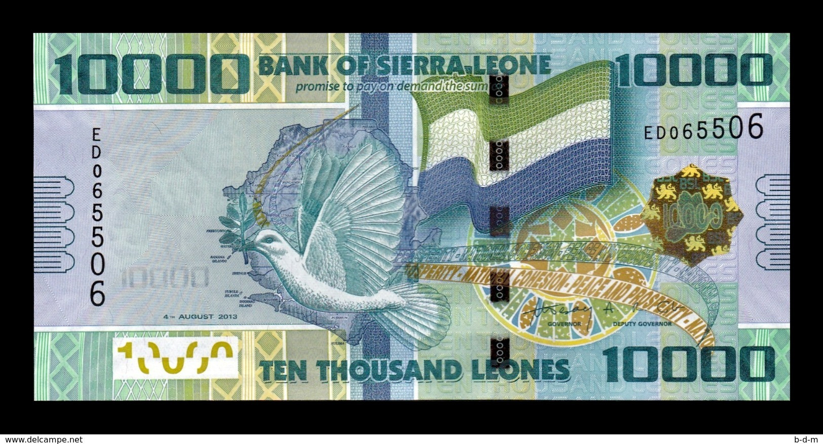 Sierra Leone 10000 Leones 2013 (2016) Pick 33b SC UNC - Sierra Leone