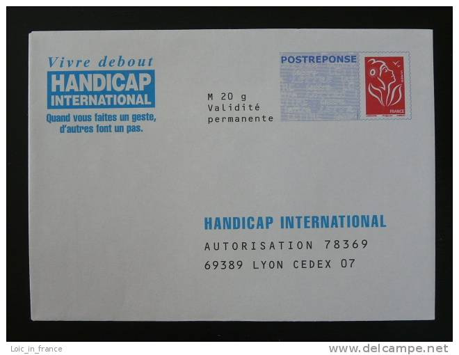 PAP Réponse Marianne De Lamouche Handicap International - Verso 07P050 - N° Intérieur 51/3/07 - PAP: Antwort/Lamouche