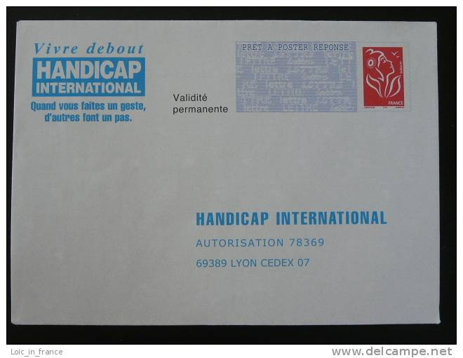 PAP Réponse Marianne De Lamouche Handicap International - Verso 0509613 - N° Intérieur D/16 B 0805 - PAP: Antwort/Lamouche