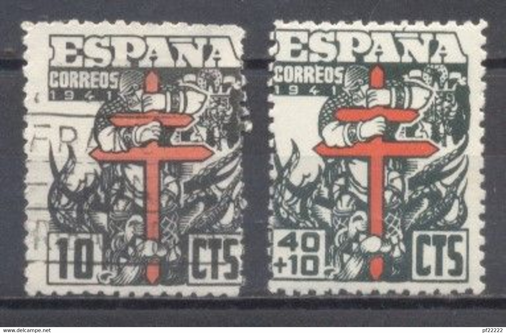 España,1941, Usado, Edifil ,948 Y 950 - Andere & Zonder Classificatie