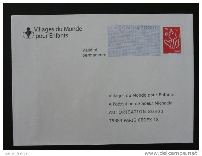 PAP Réponse Marianne De Lamouche Villages Du Monde Pour Enfants - Verso 06P070 - N° Intérieur 11 12 13 51/3/06 - PAP: Antwort/Lamouche