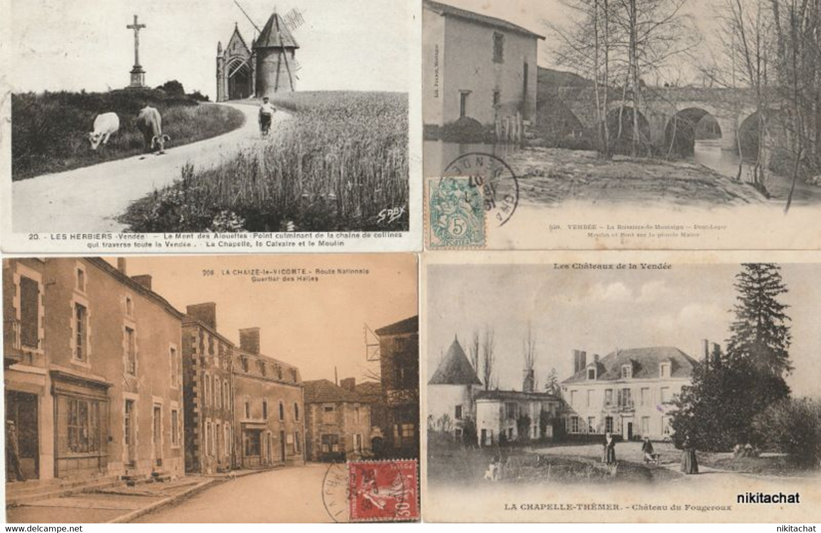 VENDEE-Joli lot 239 cartes postales toutes scannées-