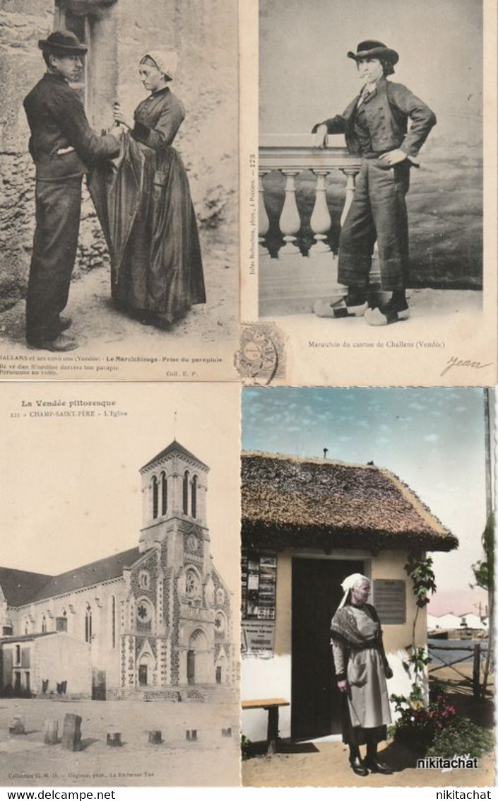 VENDEE-Joli lot 239 cartes postales toutes scannées-