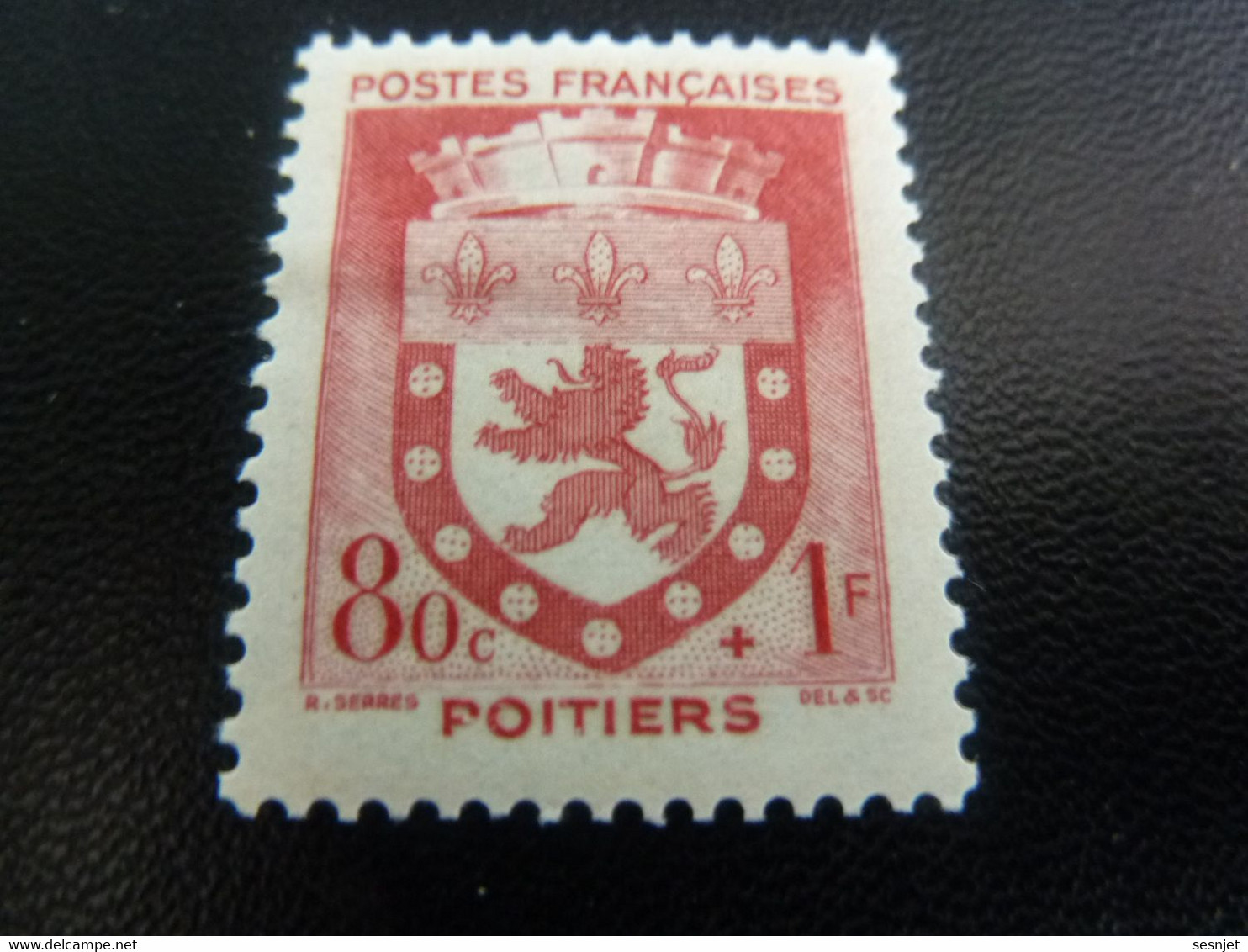 POITIERS - Secours National - Armoirie Poitiers - 80c.+1f. - Rose - Oblitéré - Année 1942 - - 1941-66 Armoiries Et Blasons