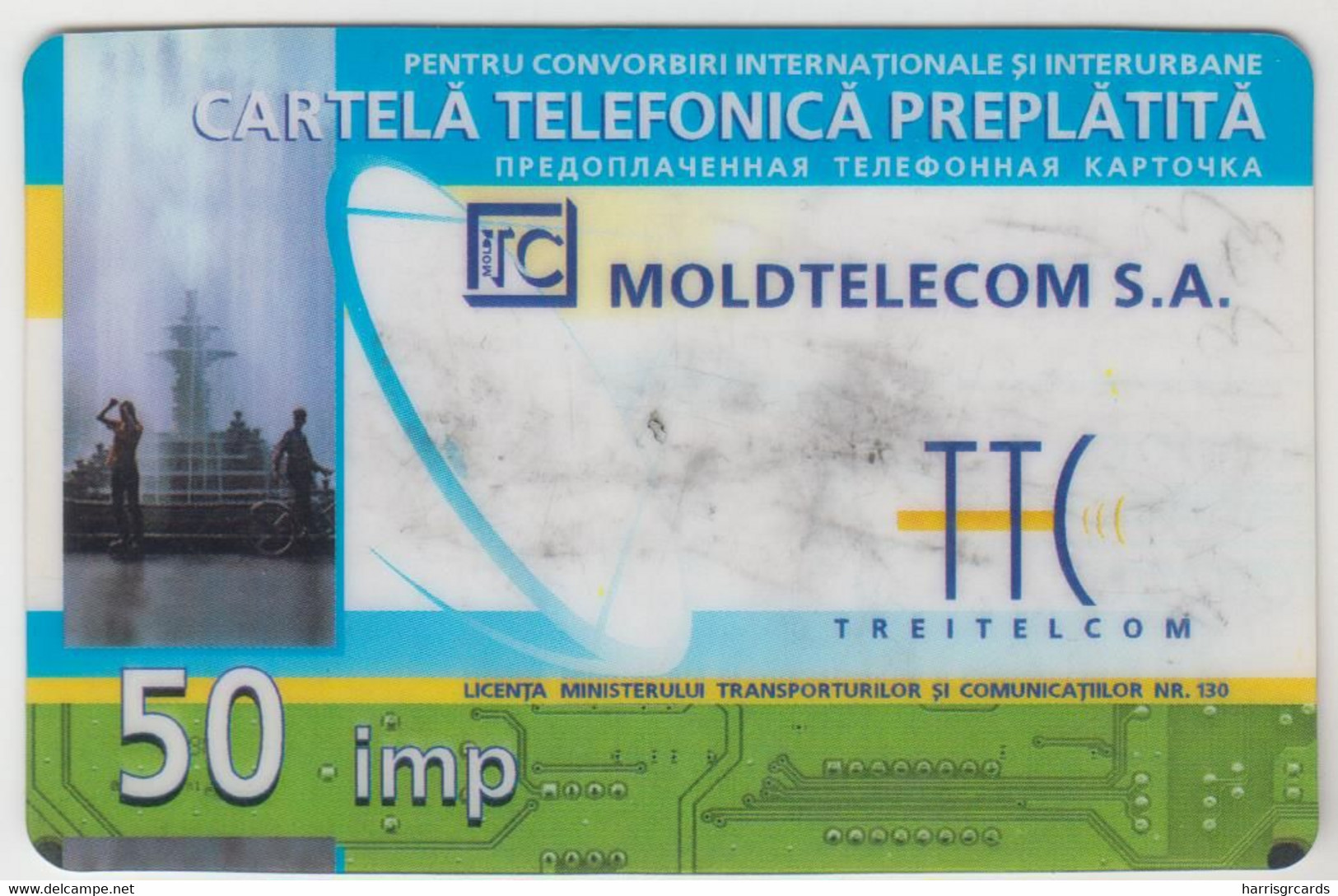 MOLDOVA - Moldtelecom 50 Units Prepaid Card ,used - Moldova