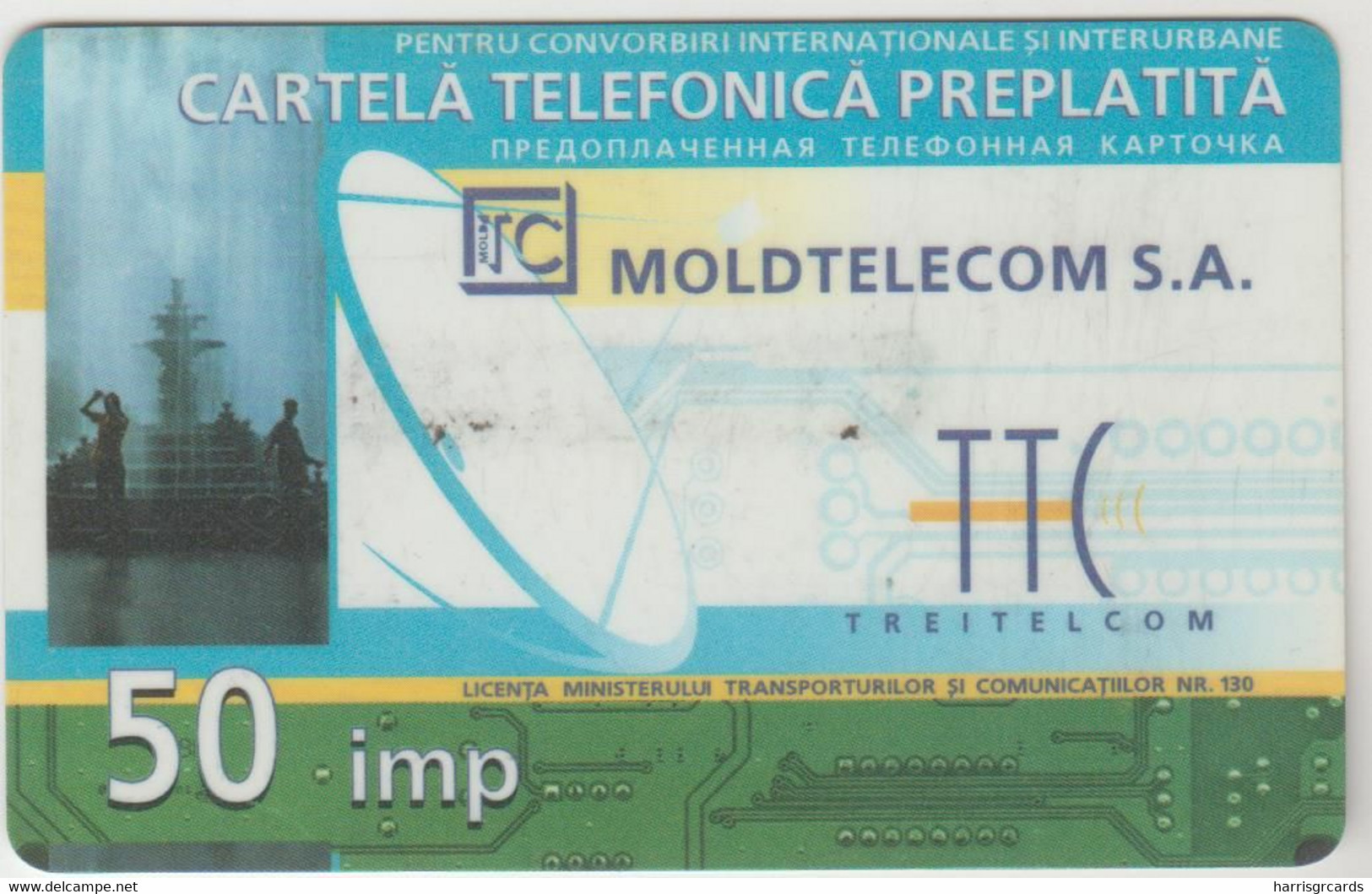 Moldova - MOLDOVA - Moldtelecom 50 units Prepaid card ,used