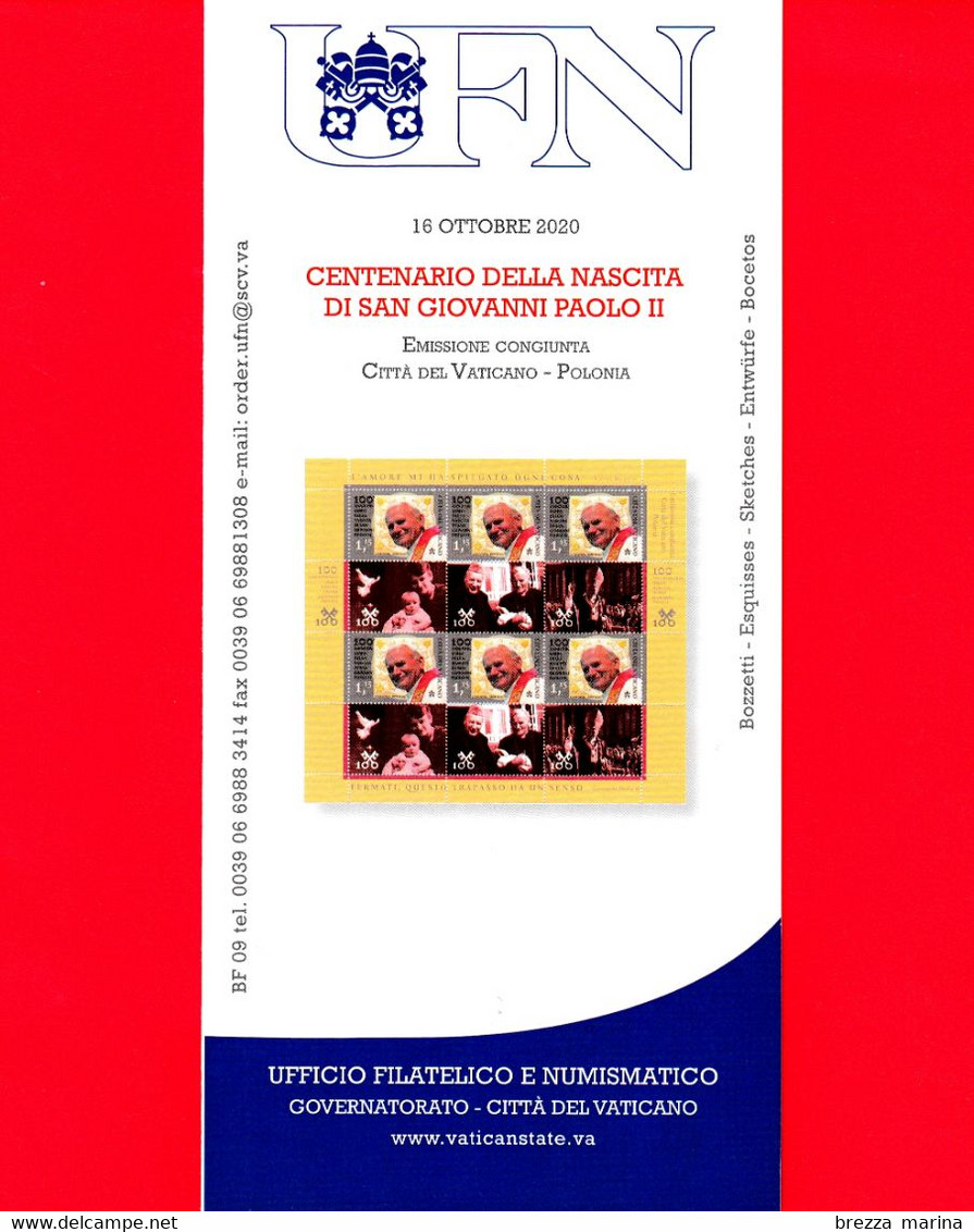 Nuovo - VATICANO - 2020 - Bollettino Ufficiale - Centenario Della Nascita Di S. Giovanni Paolo II - BF 09 - Covers & Documents