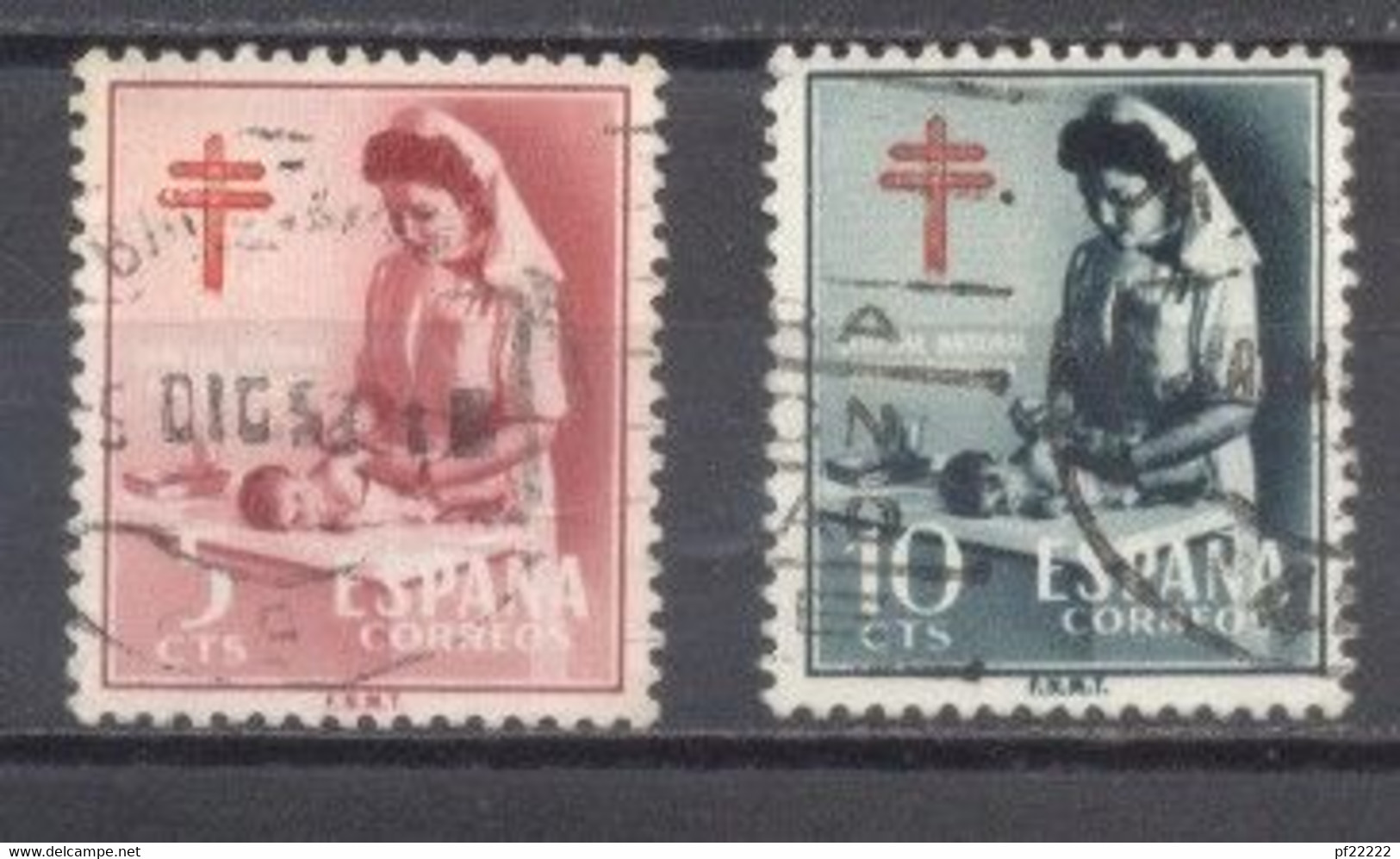 España,1953, Usado, Edifil ,1121 Y 1122 - Other & Unclassified