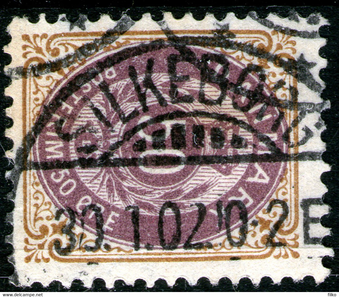 Denmark,1902,cancel:Silkeborg,30.01.1902 Used,as Scan - Andere & Zonder Classificatie