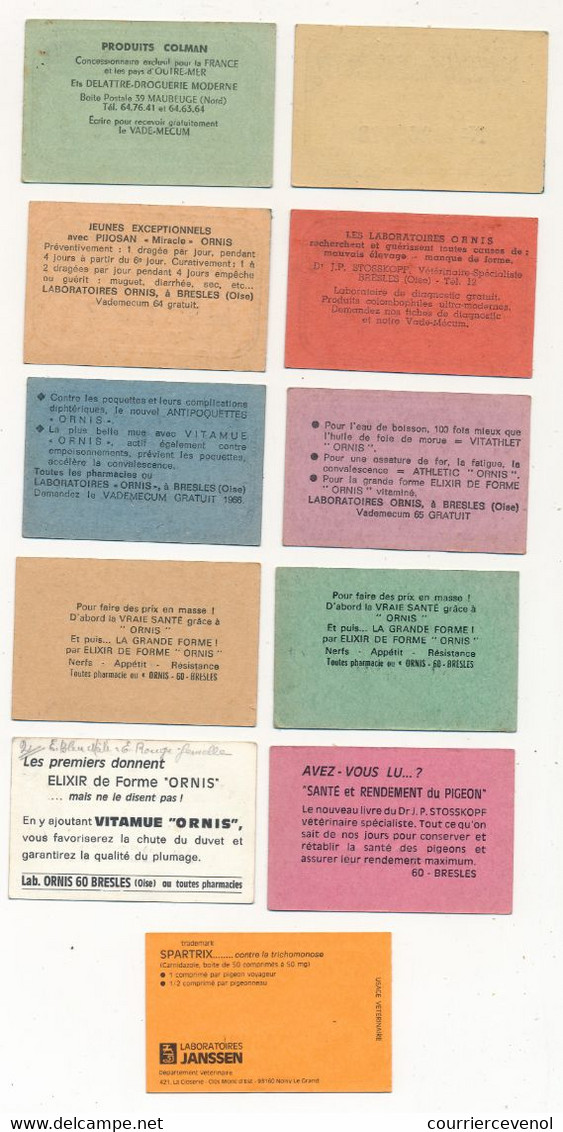 COLOMBOPHILIE France - 11 Certificats D'immatriculations De Bagues - 1961 à 66 - 1968 à 1971 - 1988 - Otros & Sin Clasificación