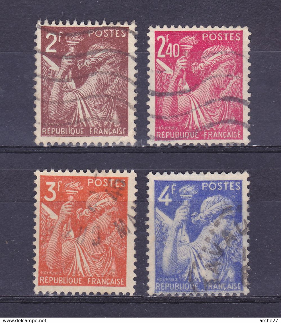 TIMBRE FRANCE 653 à 656 OBLITERE - 1939-44 Iris