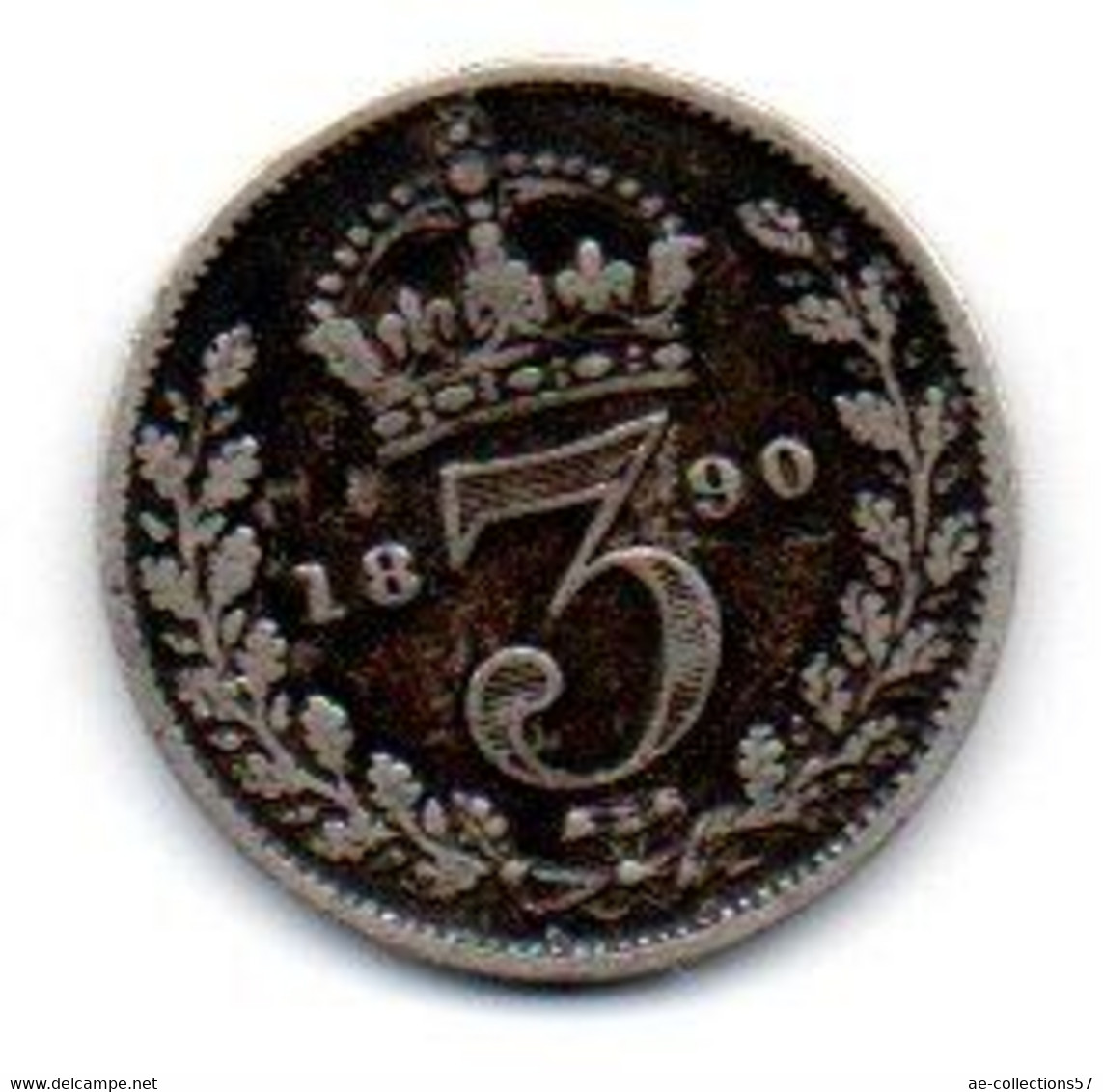 Grande Bretagne - 3 Pence 1890 - TB+ - F. 3 Pence