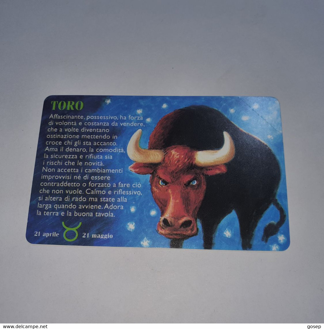 San Marino-(RSM-022b)-zodiaco-TORO-(27)-(21516)-mint Card+1card Prepiad Free - San Marino