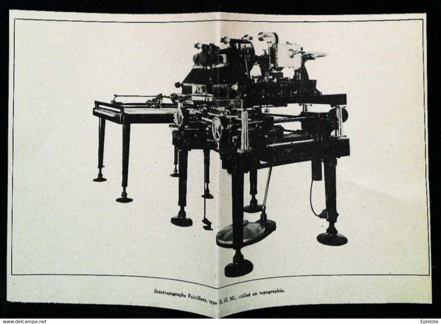 ► Topographie - Stérétopographe S.O.M. "Ets Poivilliers"   - Coupure De Presse Originale Début XX (Encadré Photo) - Maschinen