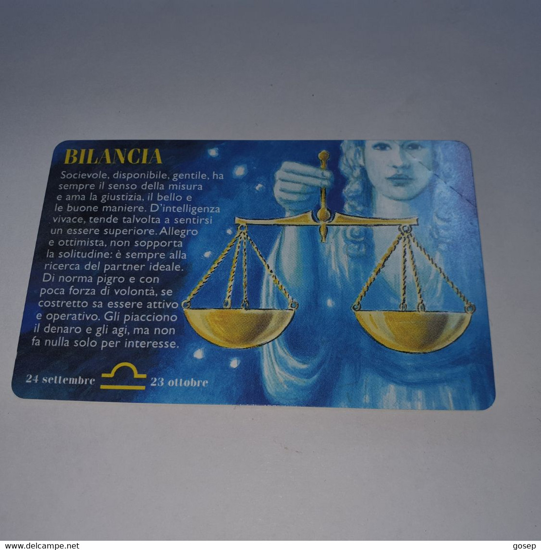 San Marino-(RSM-023)-zodiaco-BILANCIA-(29)-(07868)-mint Card+1card Prepiad Free - Saint-Marin