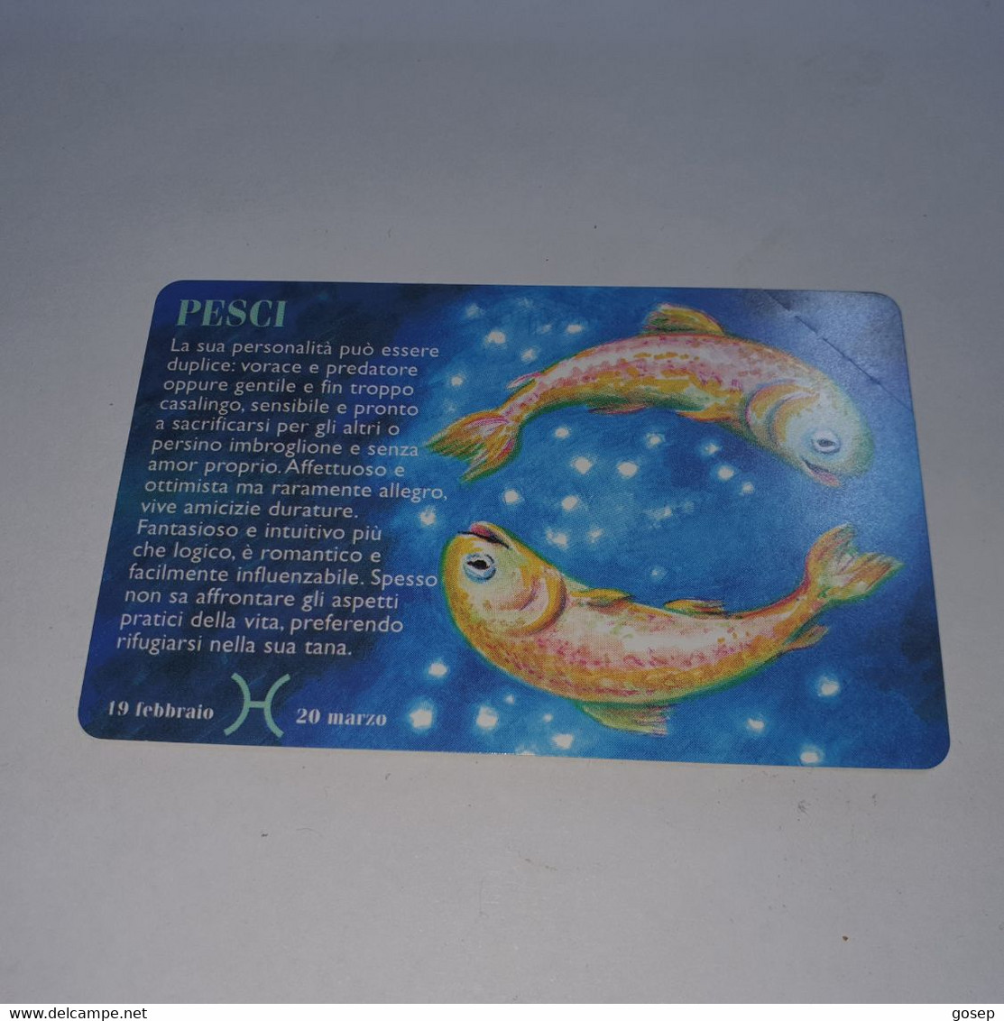 San Marino-(RSM-024)-zodiaco-PESCI-(30)-(05108)-mint Card+1card Prepiad Free - San Marino