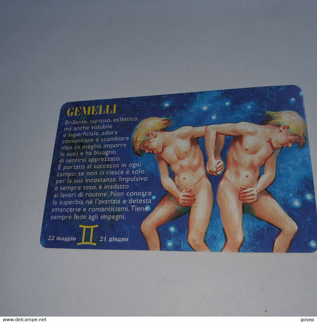 San Marino-(RSM-025)-zodiaco-GEMELLI-(31)-(08149)-mint Card+1card Prepiad Free - San Marino