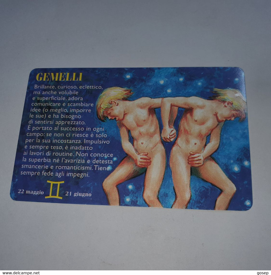 San Marino-(RSM-025c)-zodiaco-GEMELLI-(34)-(32250)-mint Card+1card Prepiad Free - San Marino