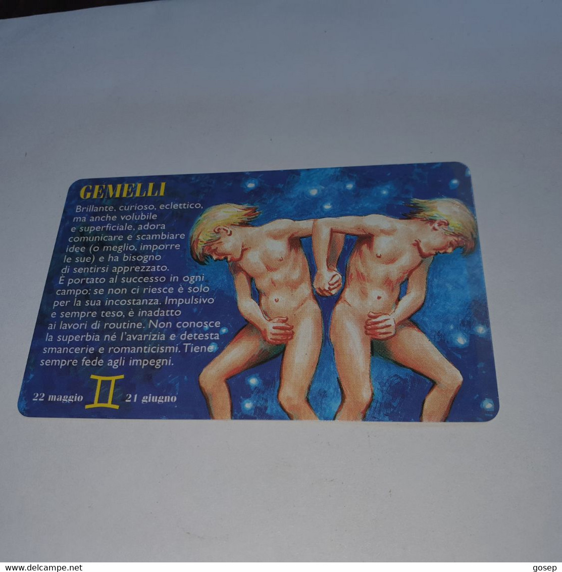 San Marino-(RSM-025e)-zodiaco-GEMELLI-(36)-(26538)-mint Card+1card Prepiad Free - San Marino